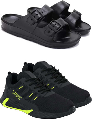 Pennen Men's Lightweight Running Shoes – Comfortable, Stylish Casual Shoes for Walking Casuals For Men(Black , 7)