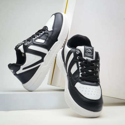 asian Cruzer-02 Men’s Sneakers | Stylish & Lightweight Casual Sneaker for Boys Sneakers For Men(White, Black , 8)