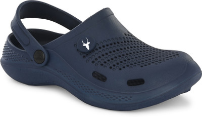 Hirolas Hirolas Men cushioned Fluffy comfortable clogs Sliders - Blue Clogs For Men(Blue , 6)