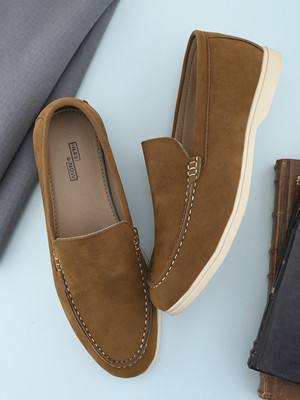 HERE&NOW Loafers For Men(Tan , 9)