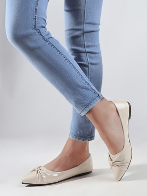 SUKUN Stylish Lightweight Slip-On Comfortable for Office, Party & Daily Wear Bellies For Women(White , 8)