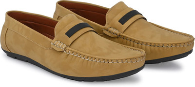 PROVOGUE PR8041 Lightweight Comfort Extra Soft Summer Trendy Premium Stylish Loafers For Men(Beige , 8)