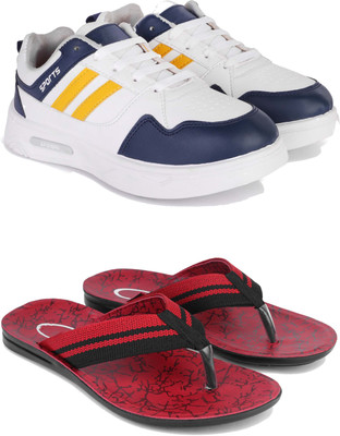 Pennen Men's Lightweight Running Shoes,Stylish Casual Shoes for Gym & Walking(Pack of2) Casuals For Men(Multicolor , 6)