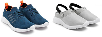 Face Stylish Sports Shoes for Men – Ideal for Running, Gym & Training Sneakers For Men(Blue, Grey , 7)