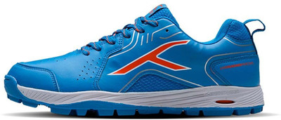 Hundred Hundred Pitch Force Cricket Shoes Cricket Shoes For Men(Blue, Orange , 10)