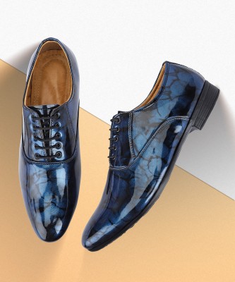 DESTA Partywear Formal Shoe Derby For Men(Blue)