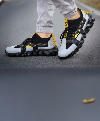 hawkenterprises Shoes For Men Sneakers For Men(Black, Yellow , 7)