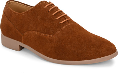 Roadster Roadster Men Tan Faux Leather Casual Lace Up Derby Party Wear For Men(Tan , 9)