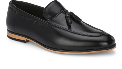 House of Pataudi Foux Leather Slip On Slip On For Men(Black , 6)