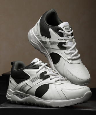 asian Platinum-01 Mid top sneaker for men light weight Walking Shoes For Men(White, Black , 7)