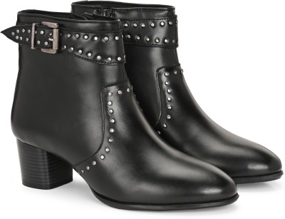 Delize Ankle Boots For Women(Black , 4)