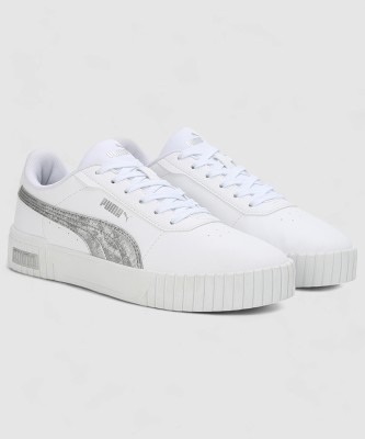 PUMA Carina 2.0 Space Metallics Casuals For Women(White , 7.5)