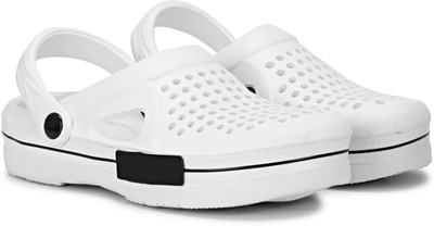 RIFOF Men Clogs(White , 6)