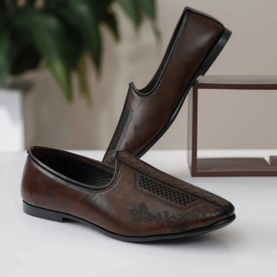 PROVOGUE Provogue Loafers for Men | Synthetic Leather Party Wear Formal Casual Shoes Loafers For Men(Brown , 9)