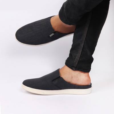 FAUSTO Casual Back Open Stylish Shoes Mojaris For Men(Navy)