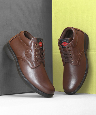 Field Care Fashion Lace-Up MidTop Shoes for Men Formal Dress Shoes for Men Office wear Shoe Party Wear For Men(Brown , 11)