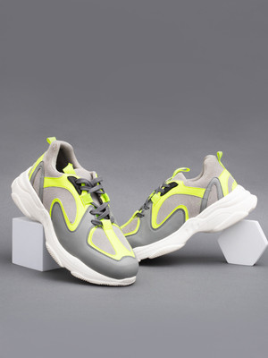 BIG FOX Retro Style Chunky Training & Gym Shoes For Men(Grey , 8)