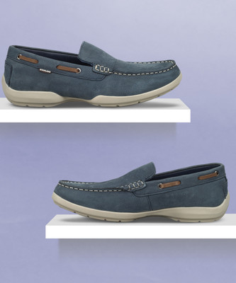 WOODLAND Boat Shoes For Men(Blue , 8)
