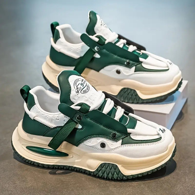 LXXII Casual Shoes Synthetic Leather Comfortable Trendy Sneakers For Men(Green , 10)