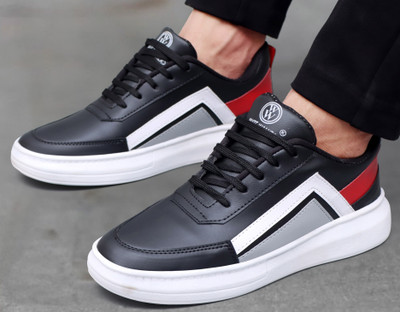 WHITE WALKERS Stylish & Trending Outdoor Walking Comfortable Sneakers For Men(Black , 8)
