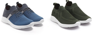 Face Stylish Sports Shoes for Men – Ideal for Running, Gym & Training Sneakers For Men(Grey, White, Olive , 10)
