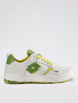 LOTTO Melt - Hoopstar OG Leather Sneakers For Men(White, Green , 10)