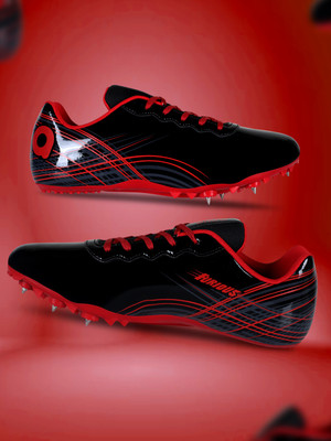 AIVIN Running Shoes For Men(Black, Red , 8)