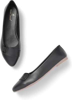 Marc Loire Slip-On Embellished Flat Ballerina Shoes for Party Wear Bellies For Women(Black , 6)