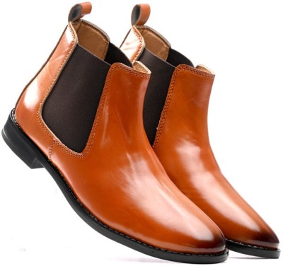 ITALIAN ELEGANZA ITALIAN ELEGANZA IE-5007 Stylish Men's Chelsea Boots Boots For Men(Tan)