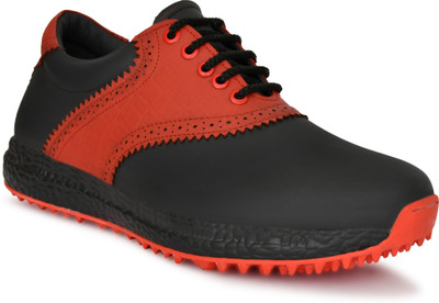 HITCARO Men's Professional & Premium Leather Golf Shoe Outdoors For Men(Black , 6)