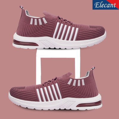 Elecant Light Weight Casual Sports Gym/Running/Walking Shoes for Women Running Shoes For Women(Maroon , 8)