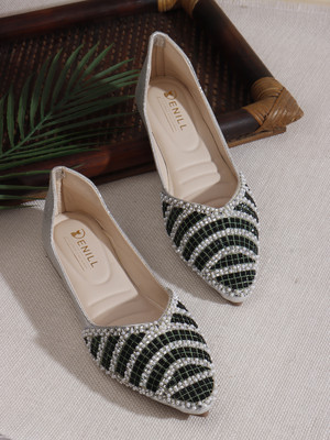 Denill Bellies For Women(Silver , 6)