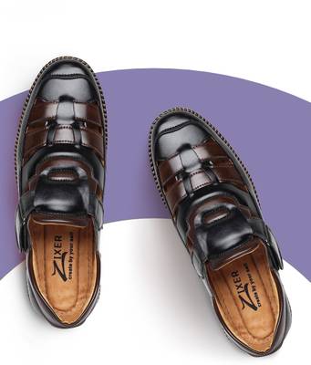 Zixer Synthetic Leather Shoes Cum Sandals For Men || Sandals For Men Latest Stylish Half Shoes Branded || Ethnic Wedding Look Best Sandal For Boys Monk Strap For Men