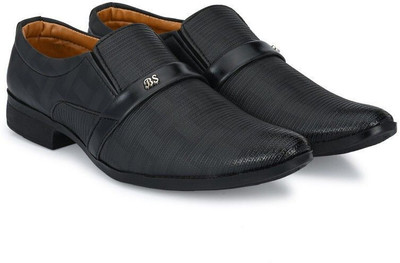 RED LIONS Men's Party wear stylish formal shoes Slip On For Men(Black , 9)