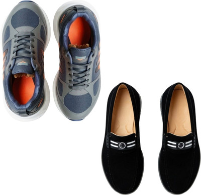 Plama Stylish Casual Shoes for Men – Perfect for Daily Wear Casuals For Men(Navy, Black , 6)