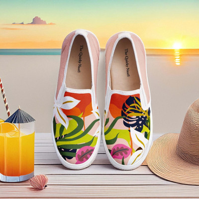 Thequirkynaari Slip On Sneakers For Women(Multicolor , 5)