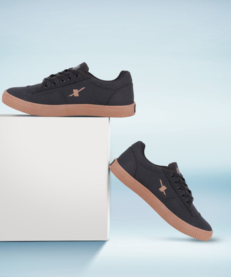 Sparx SM 728 | Stylish, Comfortable | Canvas Shoes For Men(Black, Tan , 7)
