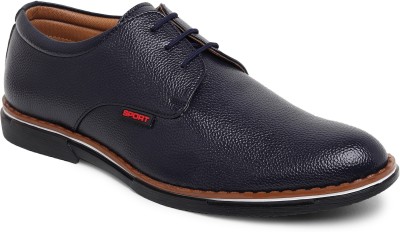 Zixer Synthetic Leather |Lightweight|Comfort|Summer|Trendy|Walking|Outdoor|Daily Use Oxford For Men(Navy)