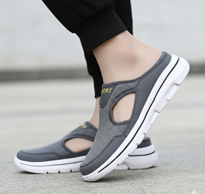 Blue Pop Open Stitched Design Lightweight Evening Wedding Slip On Loafers For Men Slip On Sneakers For Men(Grey , 10)