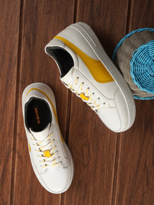 KILLER Sneakers For Women(White, Yellow , 3)