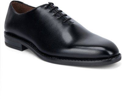 LOUIS STITCH Black Whole Cut Formal Lace Up Shoes for Men (SXWCJB) - UK 8 Derby For Men(Black , 8)