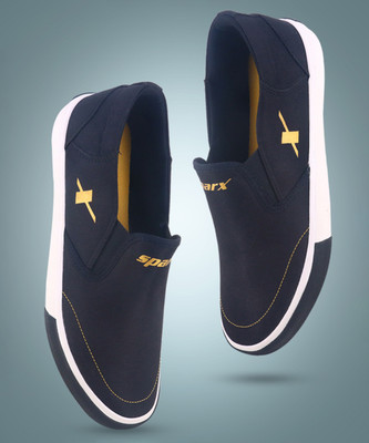 Sparx SM 855 | Stylish, Comfortable | Canvas Shoes For Men(Black, Gold , 7)