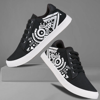 BERSACHE Casual Sneaker shoe for Men|Cushioned Insole, Slip-Resistance Casuals For Men Sneakers For Men(Black , 6)