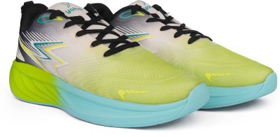 yoho RushHour Dynamiq™ 1835 | Lightweight & Cushioned|Color-Blocked LaceUp Sport Shoe Running Shoes For Men(Green , 9)