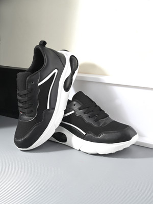 Roadster Women Black Casual Chunky Colourlocked Sneakers Shoes Training & Gym Shoes For Women(Black , 6)