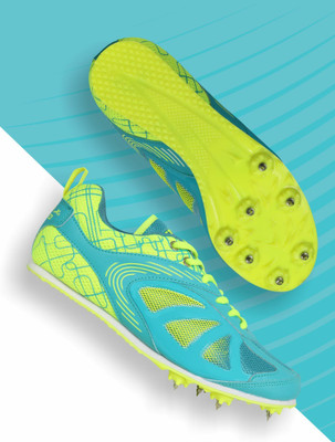 VECTOR X Bolted Synthetic leather & Mesh | TPU Sole Track & Field Removable Spike Running Shoes For Men(Multicolor , 7)