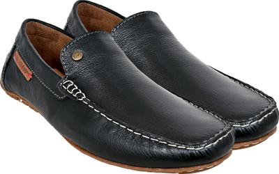 HX London moccasins casuals Loafers For Men(Black , 6)