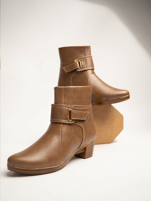 SHOETOPIA Boots,Casual,Party Wear, Daily Wear, Trendy, Comfortable Stylish Boots for Girls Boots For Women(Brown , 4)