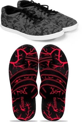 KANEGGYE Loafers For Men(Grey, Red)