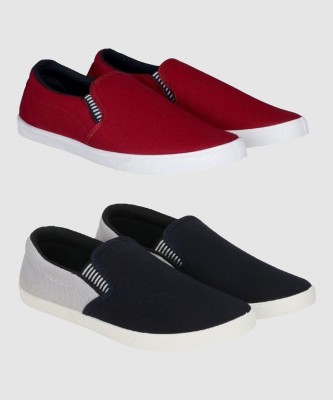 HOTSTYLE Sneakers For Men(Maroon, Grey , 8)